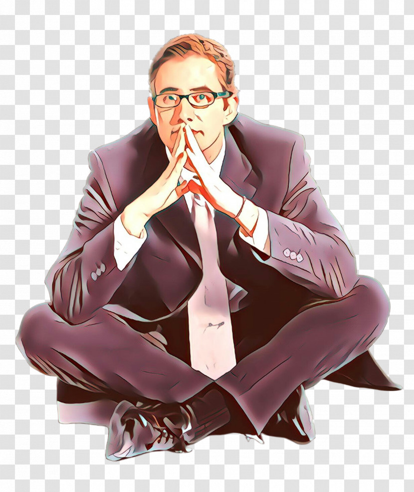 Sitting Nose Gentleman Suit Transparent PNG