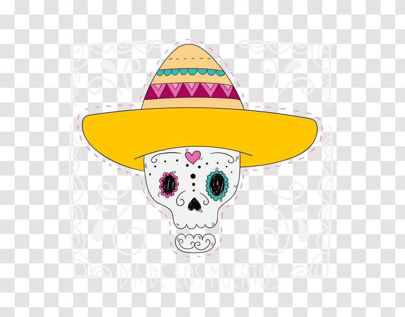 Skull Sombrero Hat Clip Art - Iphone - Vector Beautiful Background Mexican Transparent PNG