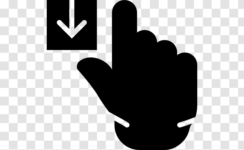 Gesture Pointing Clip Art - Black And White - Middle Finger Transparent PNG