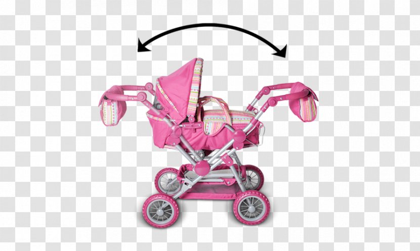 Knorrtoys Twingo S Dolls Pram Reversible Handle Pink Doll Stroller Baby Transport - Fictional Character Transparent PNG