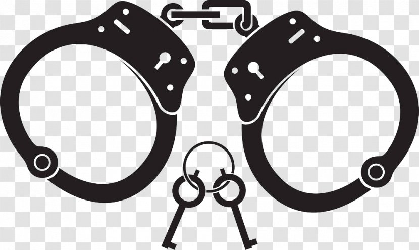 Handcuffs Royalty-free Stock Photography Clip Art - Bicycle Part - Black Hand-painted Flat Transparent PNG