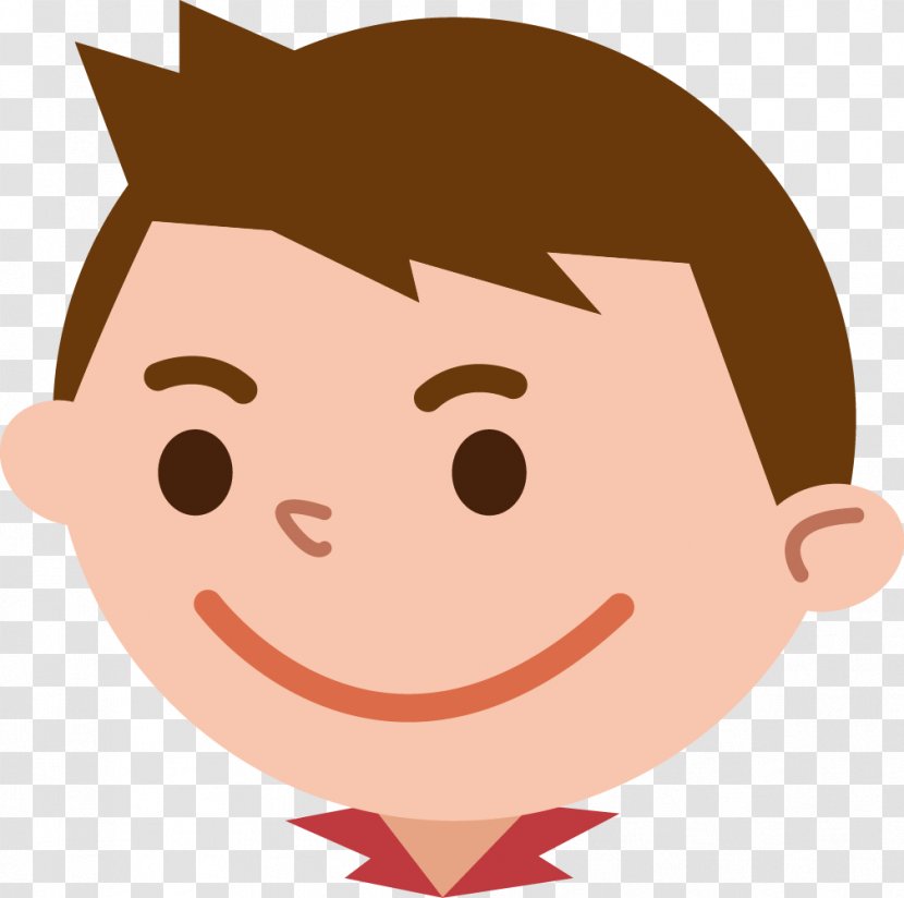 Cartoon Portrait - Watercolor - Smiling Boy Transparent PNG