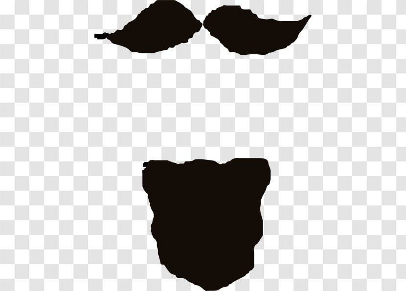 Goatee Moustache Beard Clip Art - Black And White Transparent PNG