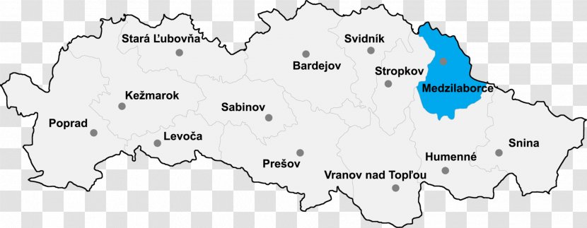 Kalinov, Medzilaborce District Map Eastern Slovakia Of Banská Bystrica Region Transparent PNG