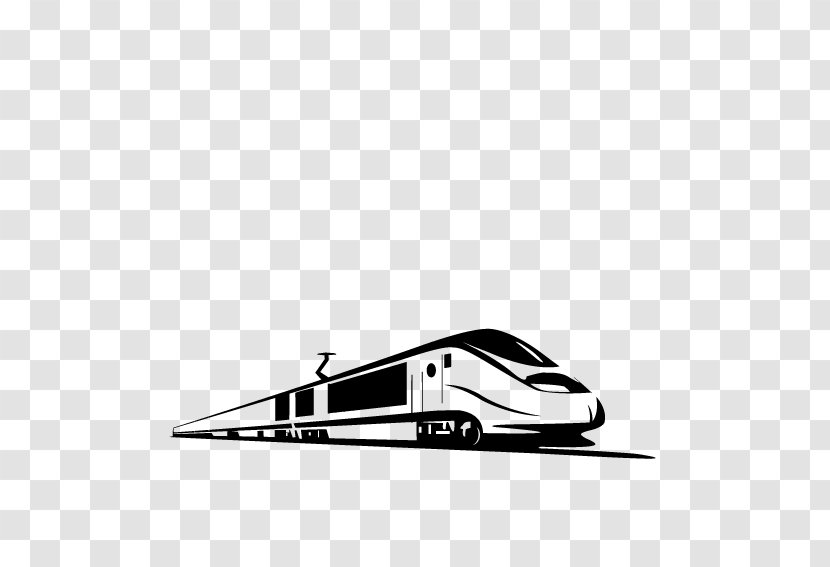 Kaihua County Quzhou Train One Belt Road Initiative Rail Transport - Monochrome - Hand-painted Black And White Motor Car Transparent PNG