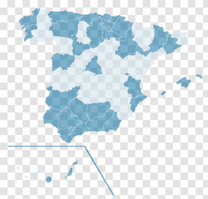 Spain Map Human Geography Population - Demography - Jovenes Transparent PNG