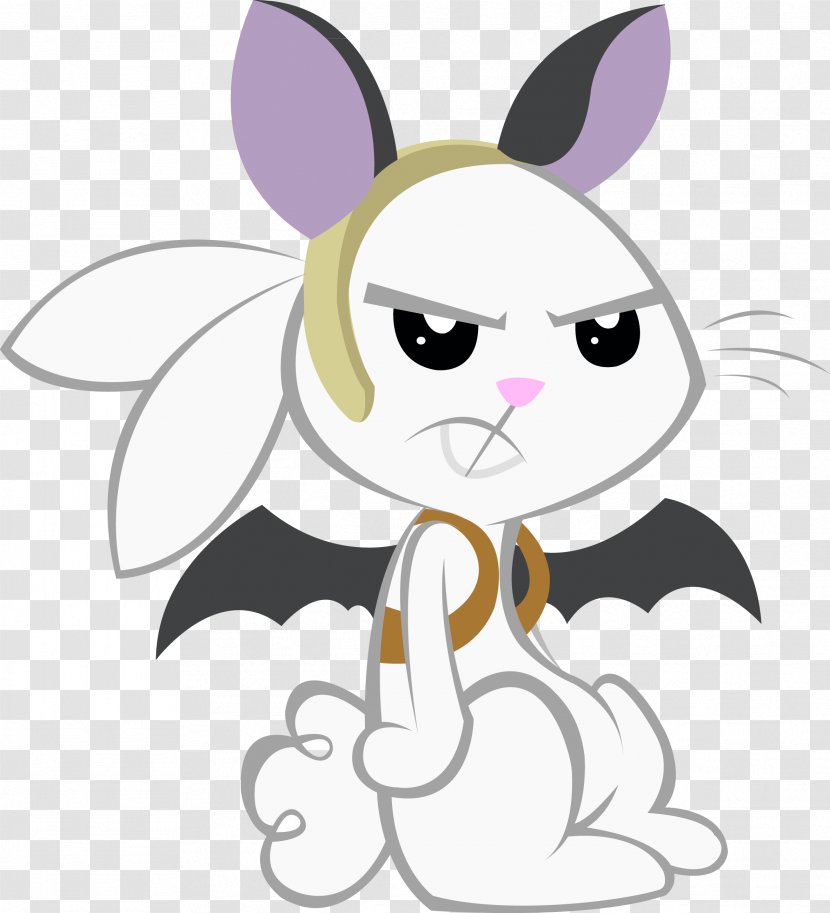 Rabbit Angel Bunny Cat Demon Easter - Artwork Transparent PNG