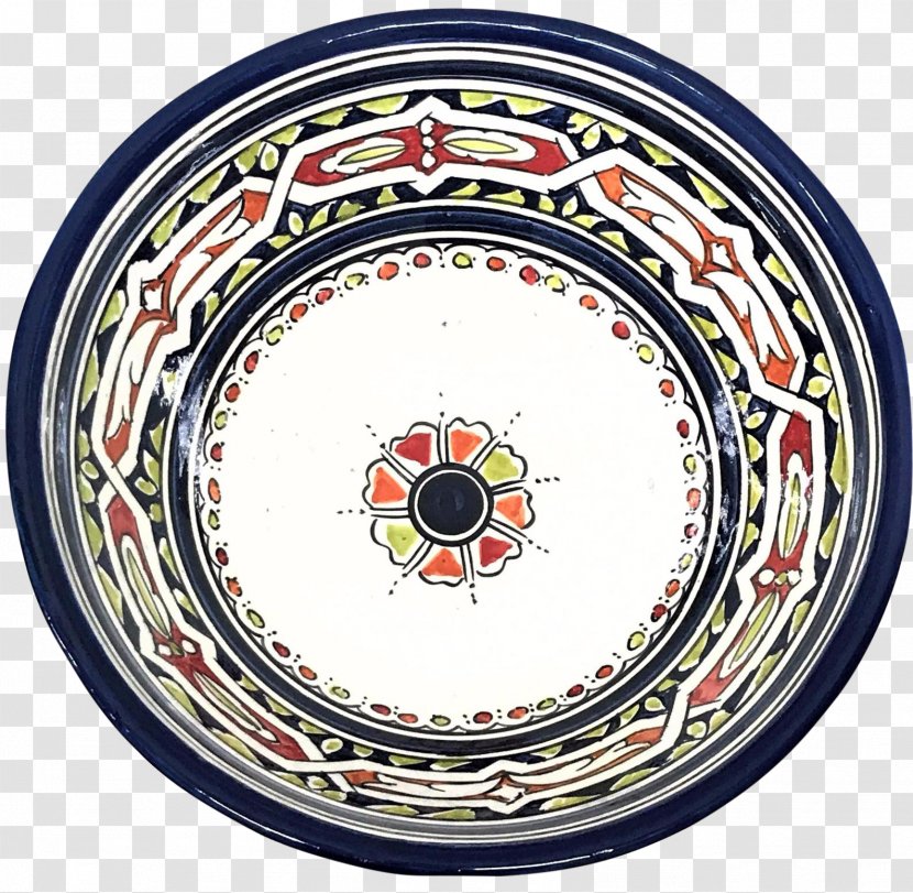Tableware Platter Ceramic Plate Circle - Dishware - Hand-painted Floral Material Transparent PNG