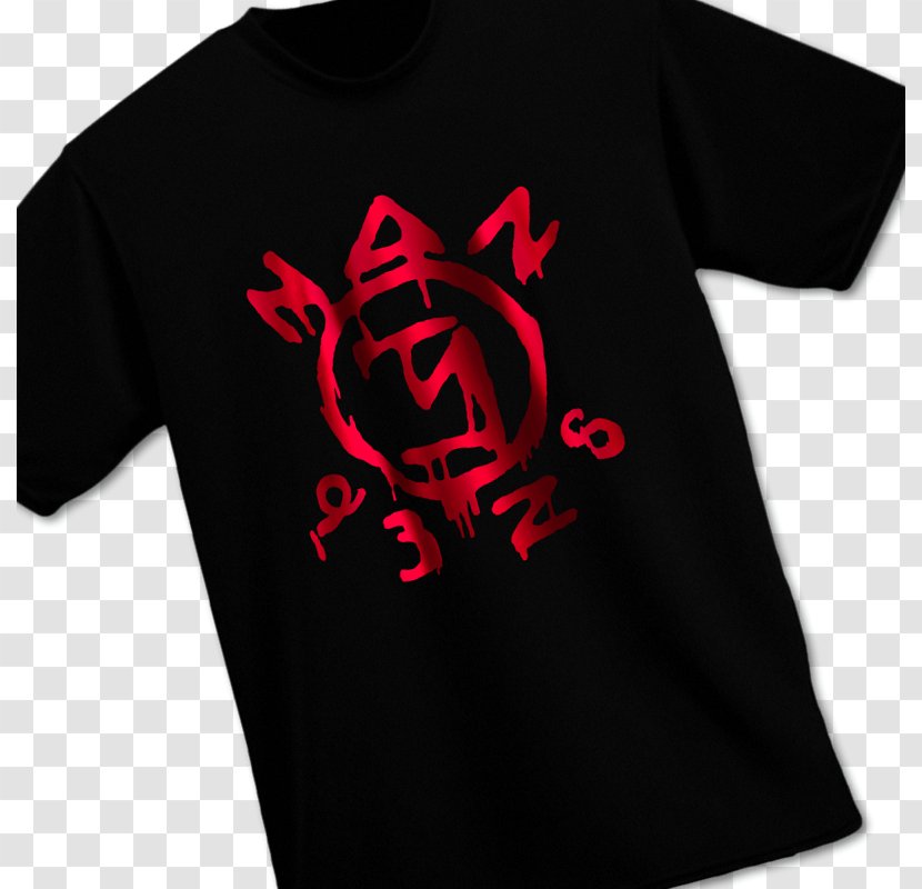 T-shirt Black Sleeve Flip-flops - Logo Transparent PNG