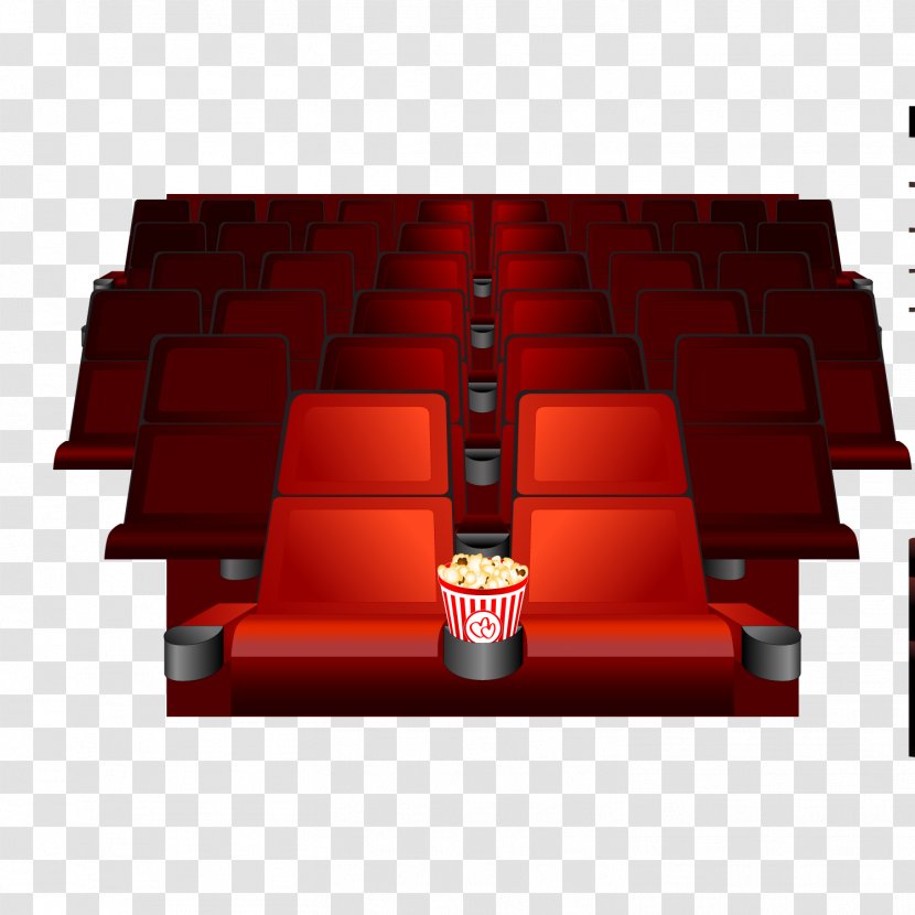 Popcorn Cinema Seat - Couch - Theater Vector Material Transparent PNG