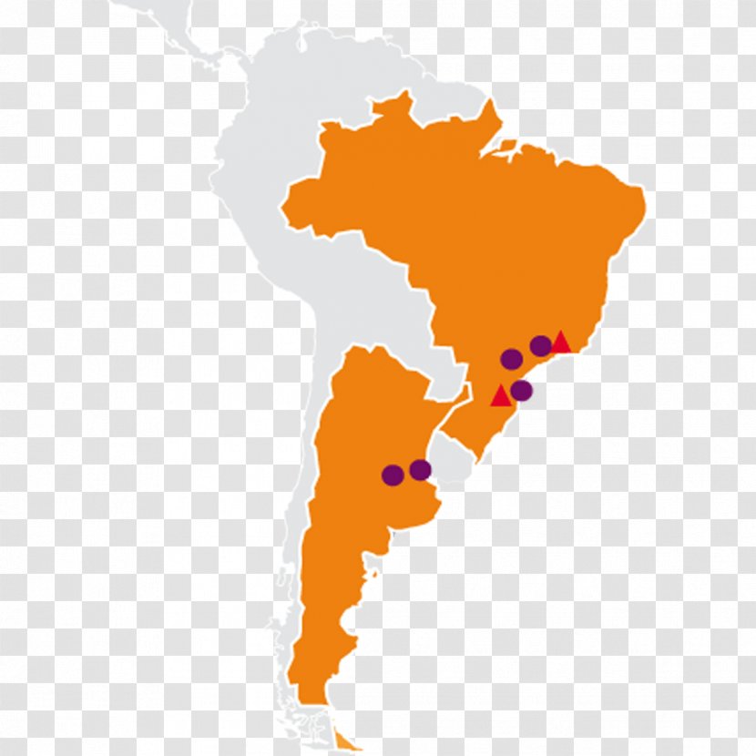 Brazil Vector Graphics Map World - Orange Transparent PNG