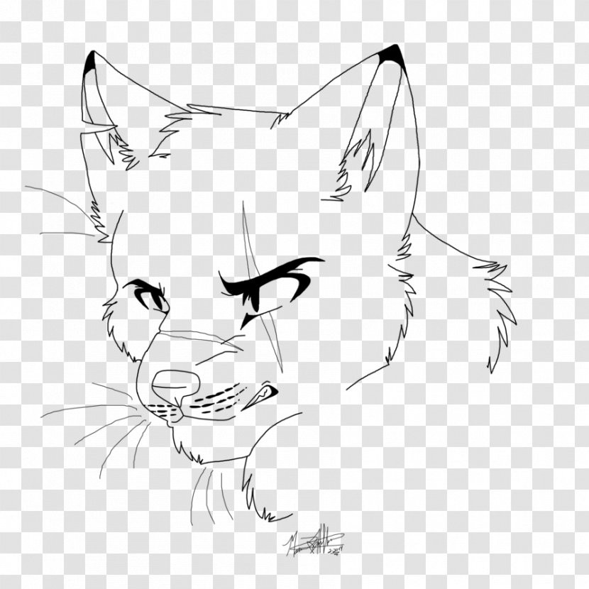 Line Art Whiskers Cat Drawing Sketch - Flower Transparent PNG