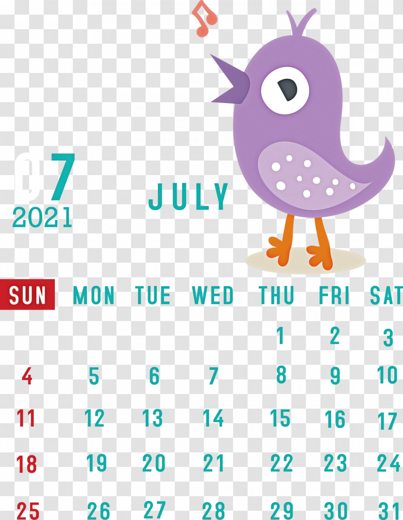 July 2021 Calendar July Calendar 2021 Calendar Transparent PNG