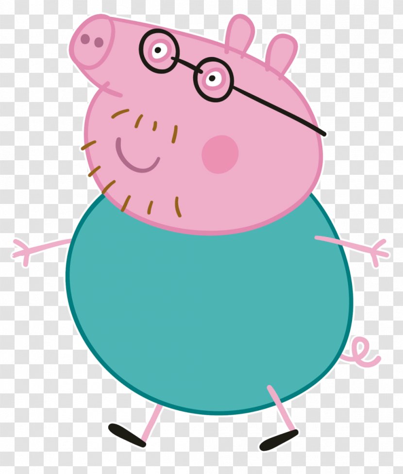 Daddy Pig Father Mummy Child - Pink - Cockroach Transparent PNG