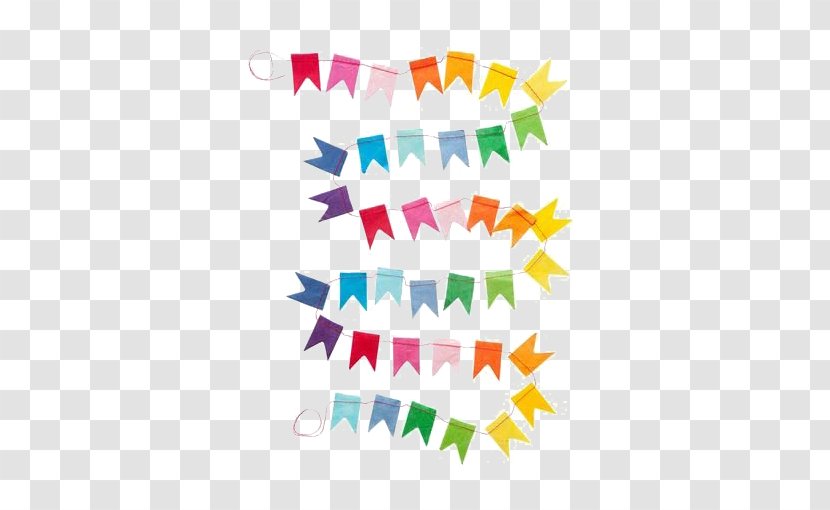 Bird Paper Party - Birthday - Color Flag Deductible Element Transparent PNG