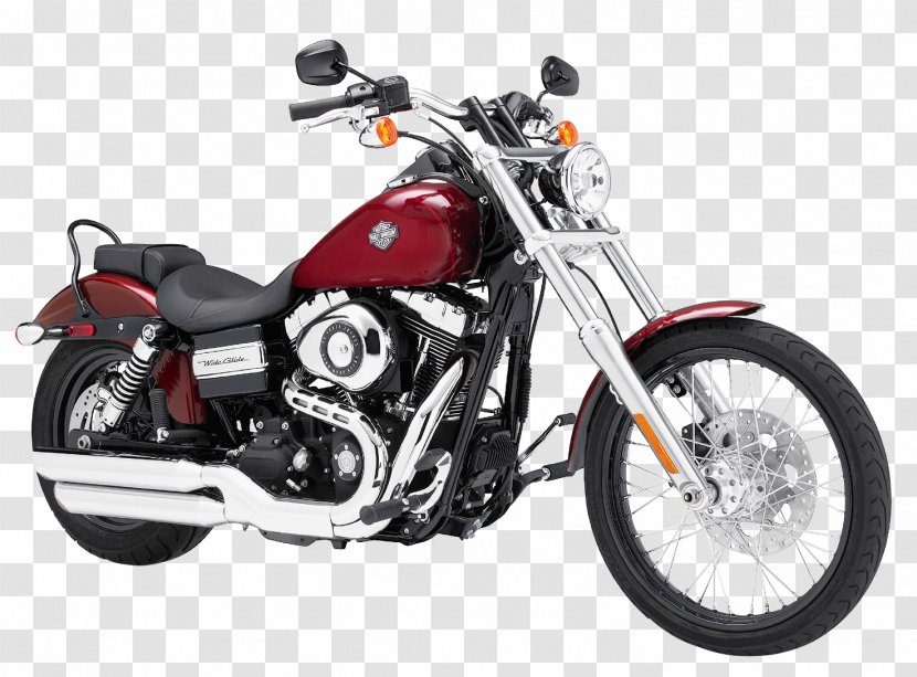 Harley-Davidson Super Glide Motorcycle Sportster Twin Cam Engine - Harley Davidson Electra - Red Bike Transparent PNG