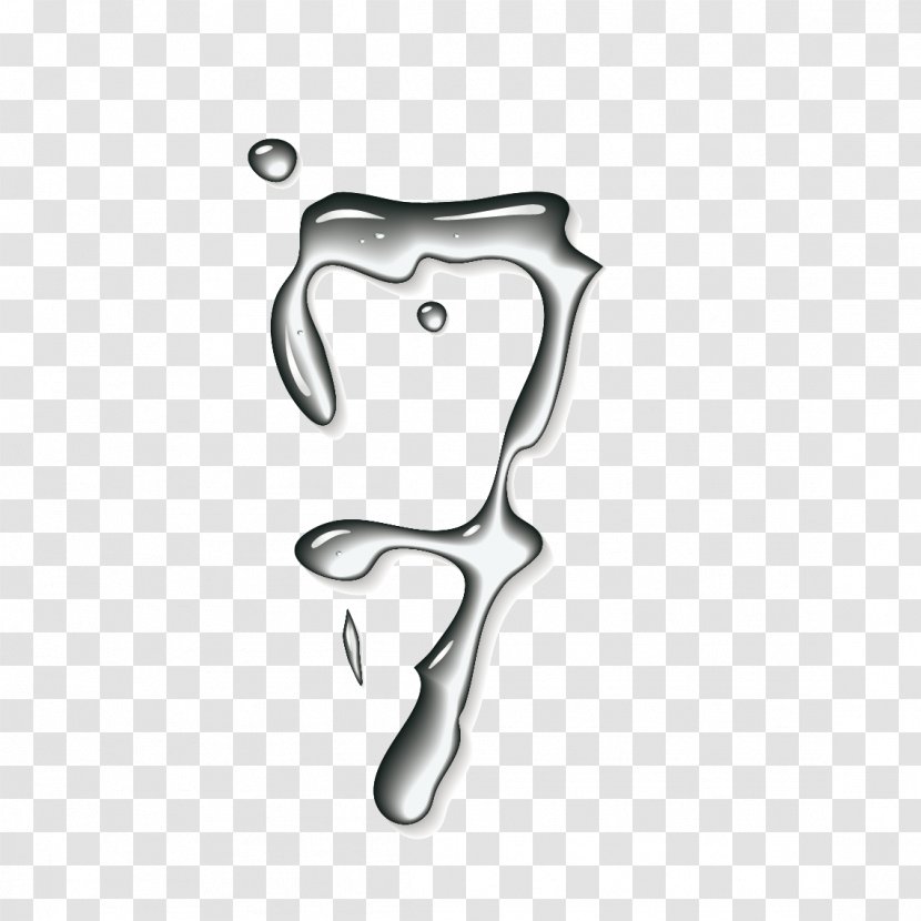 Number Liquid Euclidean Vector - Silhouette - Letters Of Water Transparent PNG