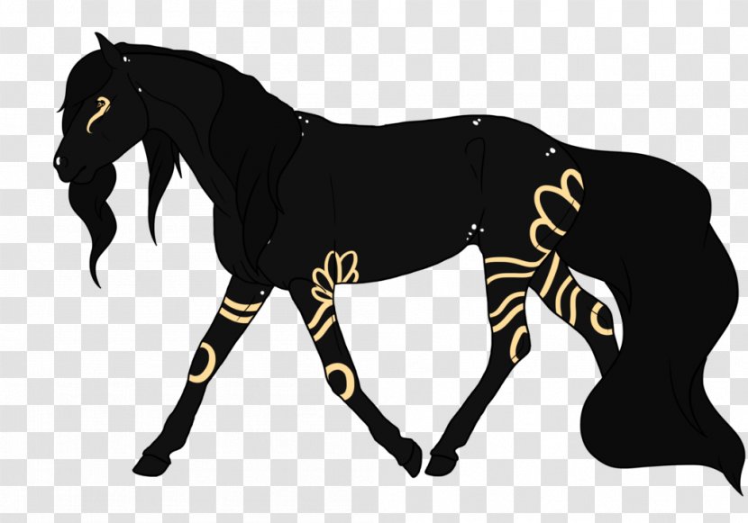 Mustang Pony Silhouette - Horse Tack - Gilded Art Words Transparent PNG