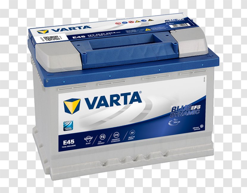 Car VARTA Automotive Battery Electric Rechargeable - Alternator - Start Stop Transparent PNG