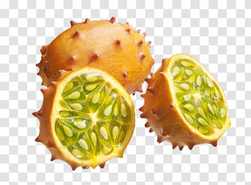 Horned Melon Cucumber Muskmelon Fruit - Food - Horn Of Africa Picture Material Transparent PNG