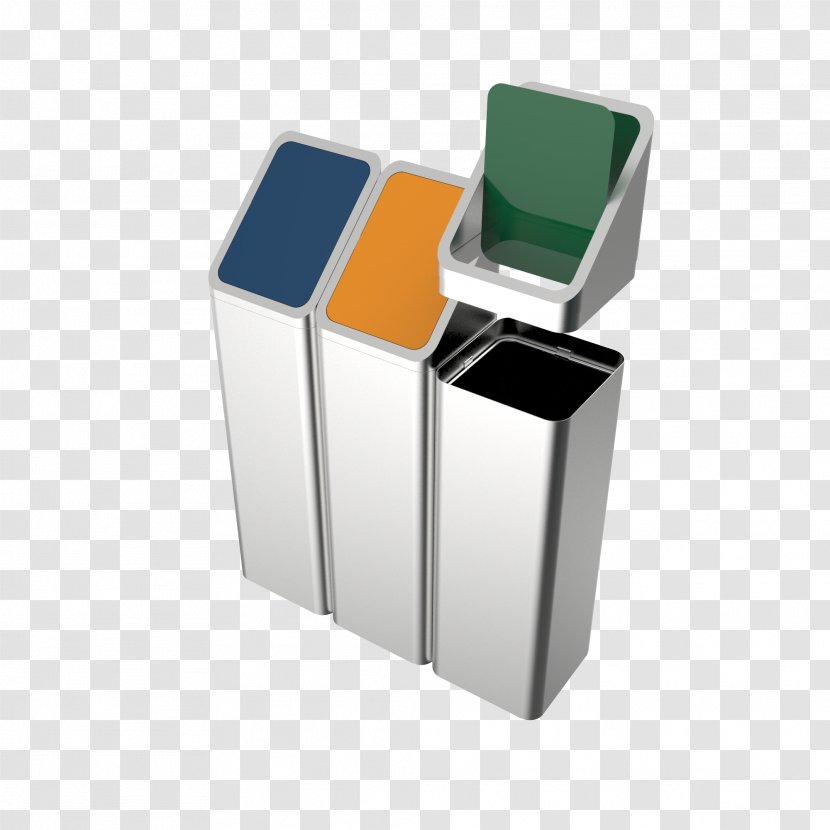 Recycling Bin Rubbish Bins & Waste Paper Baskets Collection - Rectangle Transparent PNG