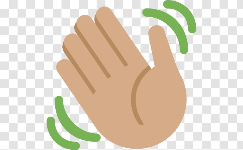 Wave Emoji Hand Human Skin Color - Model - Waving Hands Transparent PNG