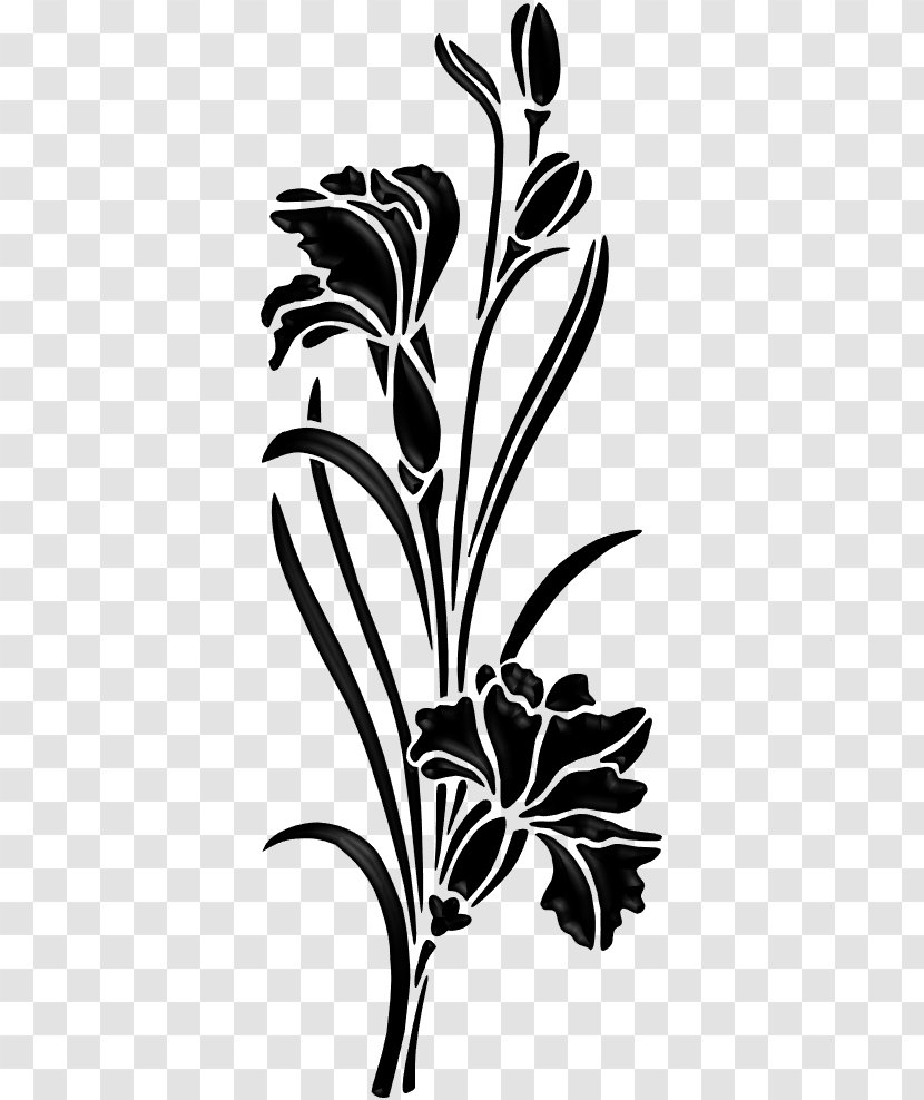 Stencil Silhouette Islamic Art - Black And White - Flower Transparent PNG