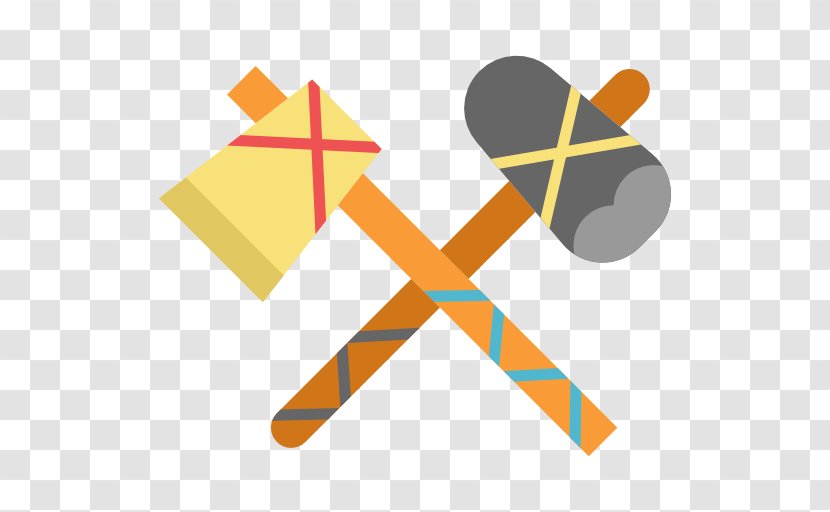 Axe Tomahawk Tool Icon - Yellow - Ax Transparent PNG