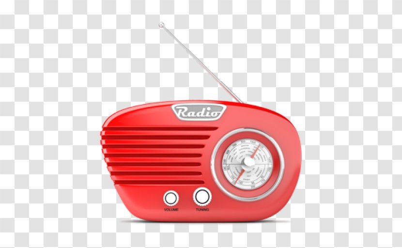 Red Radio Technology Electronic Device Alarm Clock Transparent PNG
