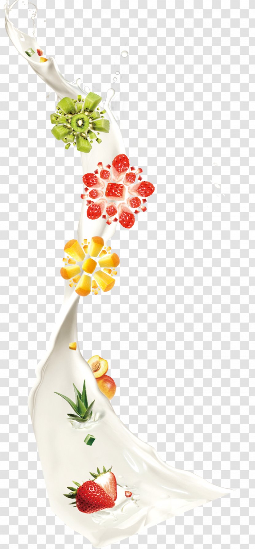 Strawberry Cows Milk Fruit - Splash Of And Transparent PNG