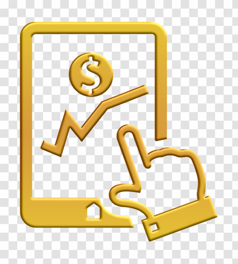 Tablet Icon Financial Graphic Of Stocks On Tablet Screen Icon Finances Icon Transparent PNG