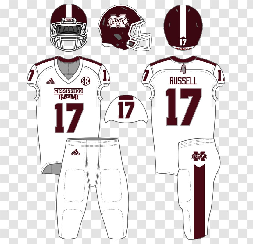 Mississippi State University Bulldogs Football Baseball Jersey American - Protective Gear In Sports - Uniforms Transparent PNG