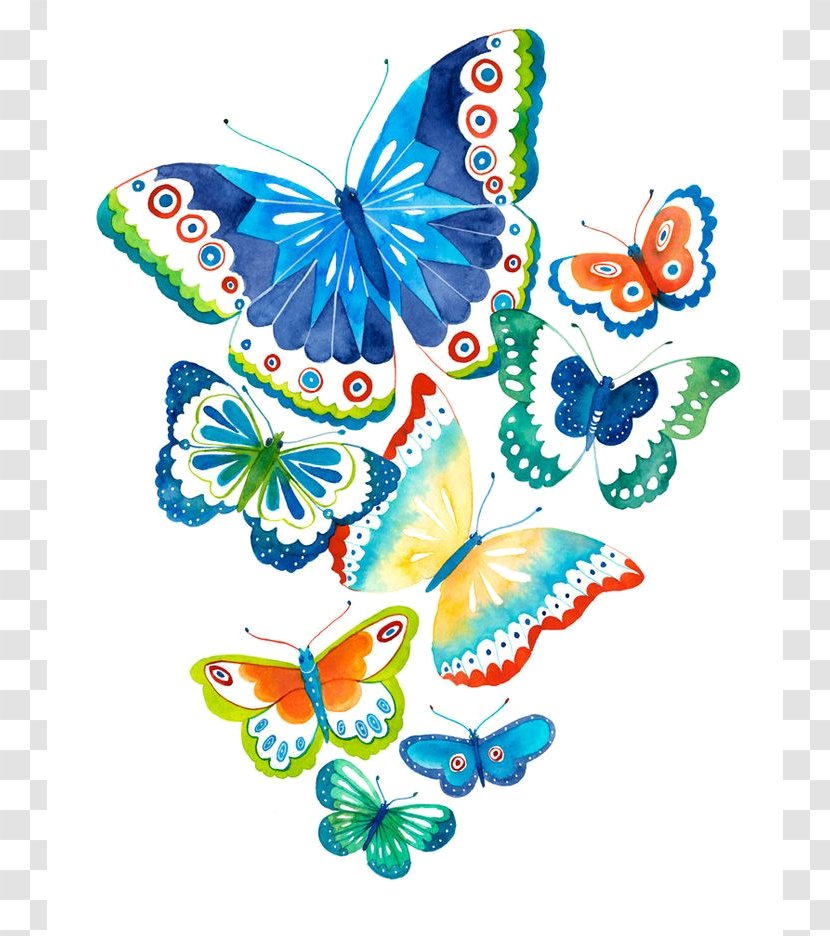 Papillon Dog Butterfly Watercolor Painting Clip Art - Pollinator Transparent PNG
