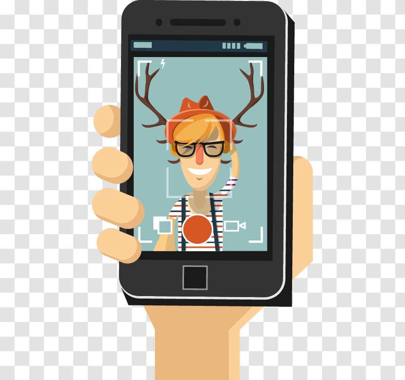 Smartphone Mobile Phone - Electronic Device - Cartoon Flat Technology Transparent PNG