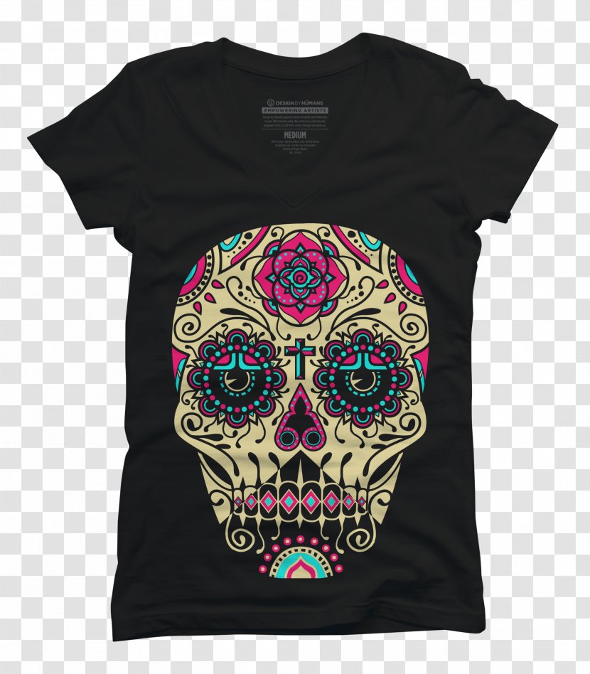 T-shirt Skull Calavera Clothing - Top Transparent PNG