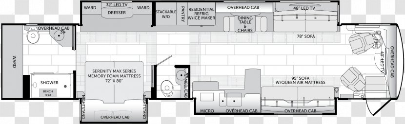 Floor Plan Campervans Caravan RVT.com Price - Jon Klassen Transparent PNG