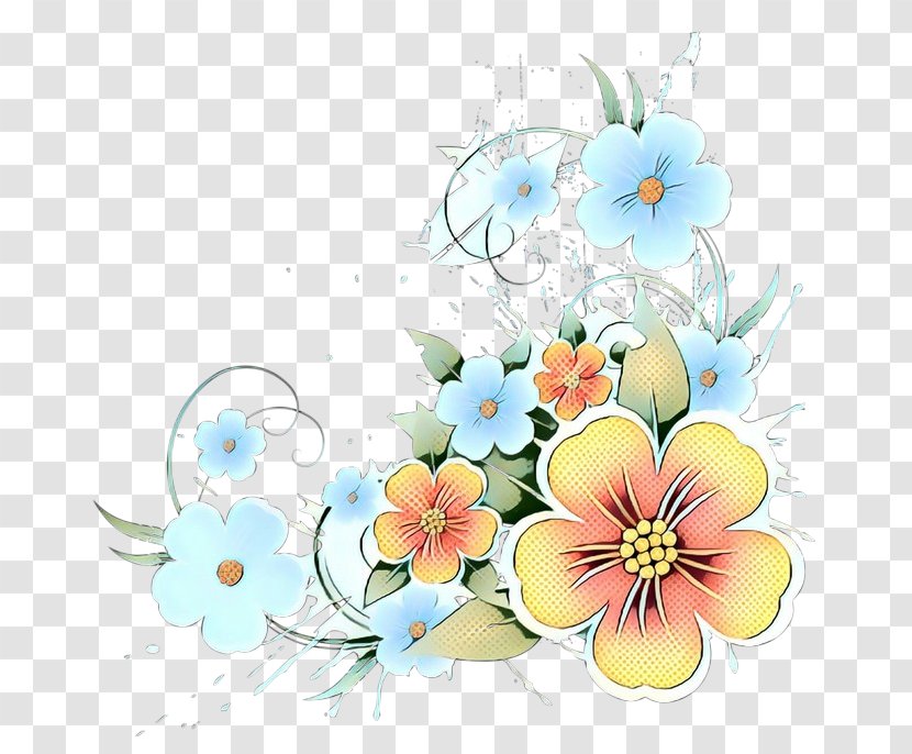 Watercolor Flower Background - Bouquet - Morning Glory Paint Transparent PNG