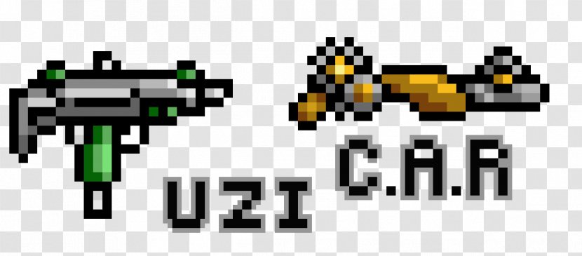 Logo Weapon Technology - Brand - Pixel Art Gun Transparent PNG