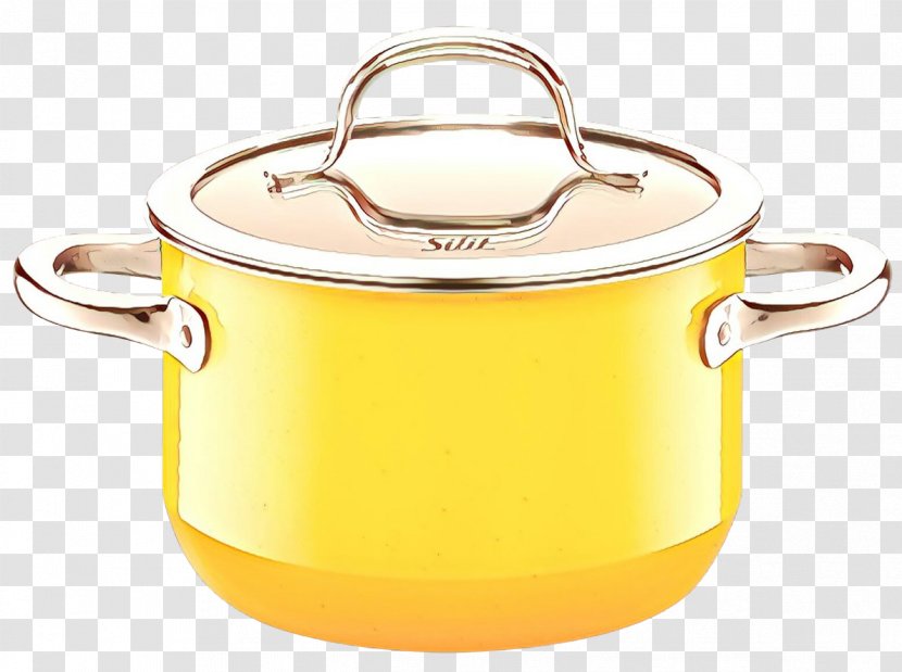 Lid Yellow Stock Pot Cookware And Bakeware Tableware - Kettle - Cup Metal Transparent PNG