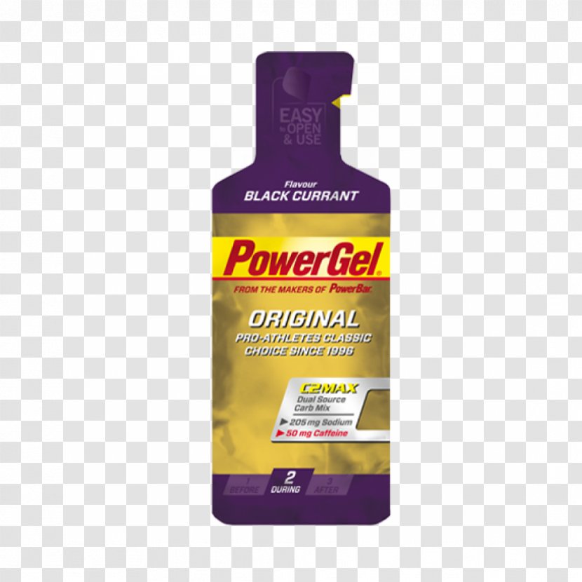 Energy Gel PowerBar Sports & Drinks Bar Caffeine - Blackcurrant Transparent PNG