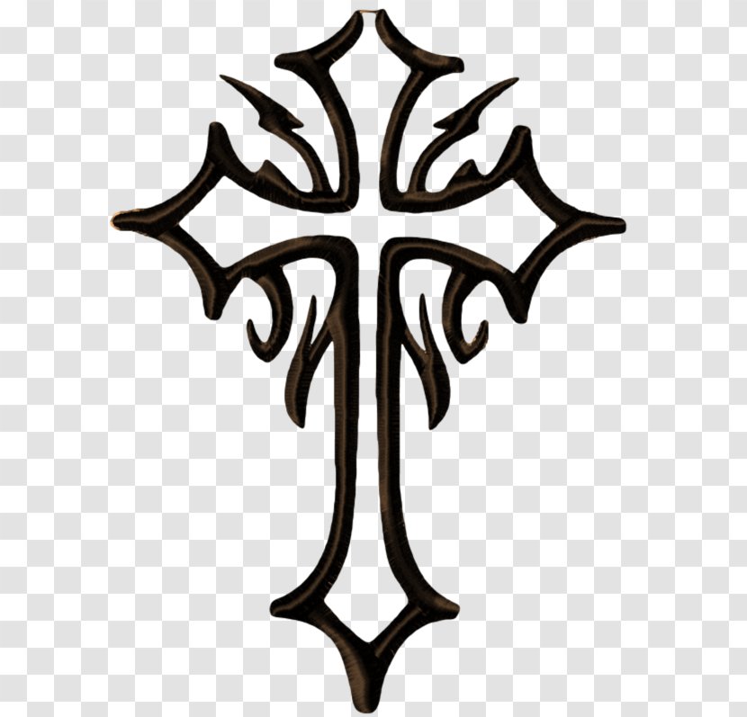 Stencil Christian Cross Celtic Tattoo - Art Transparent PNG