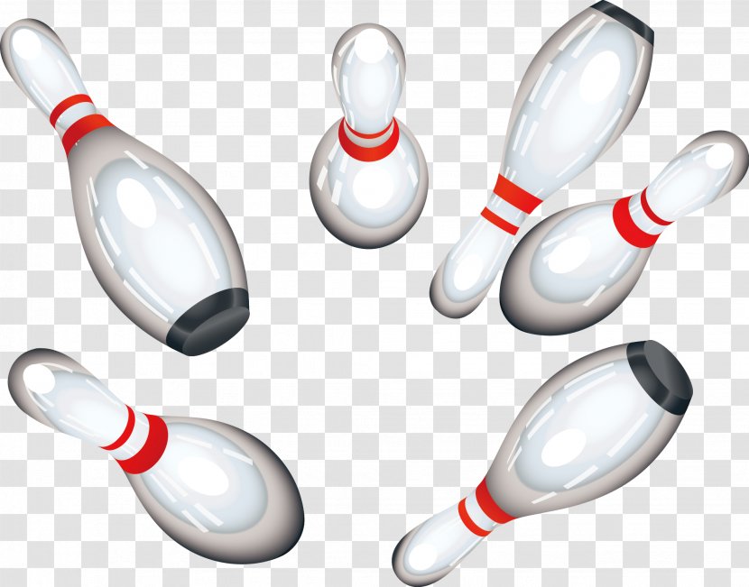 Bowling Pin Ball Clip Art - Strike - White Pins Transparent PNG
