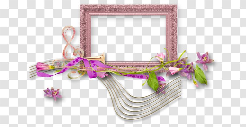 Musical Note Floral Design - Frame Transparent PNG
