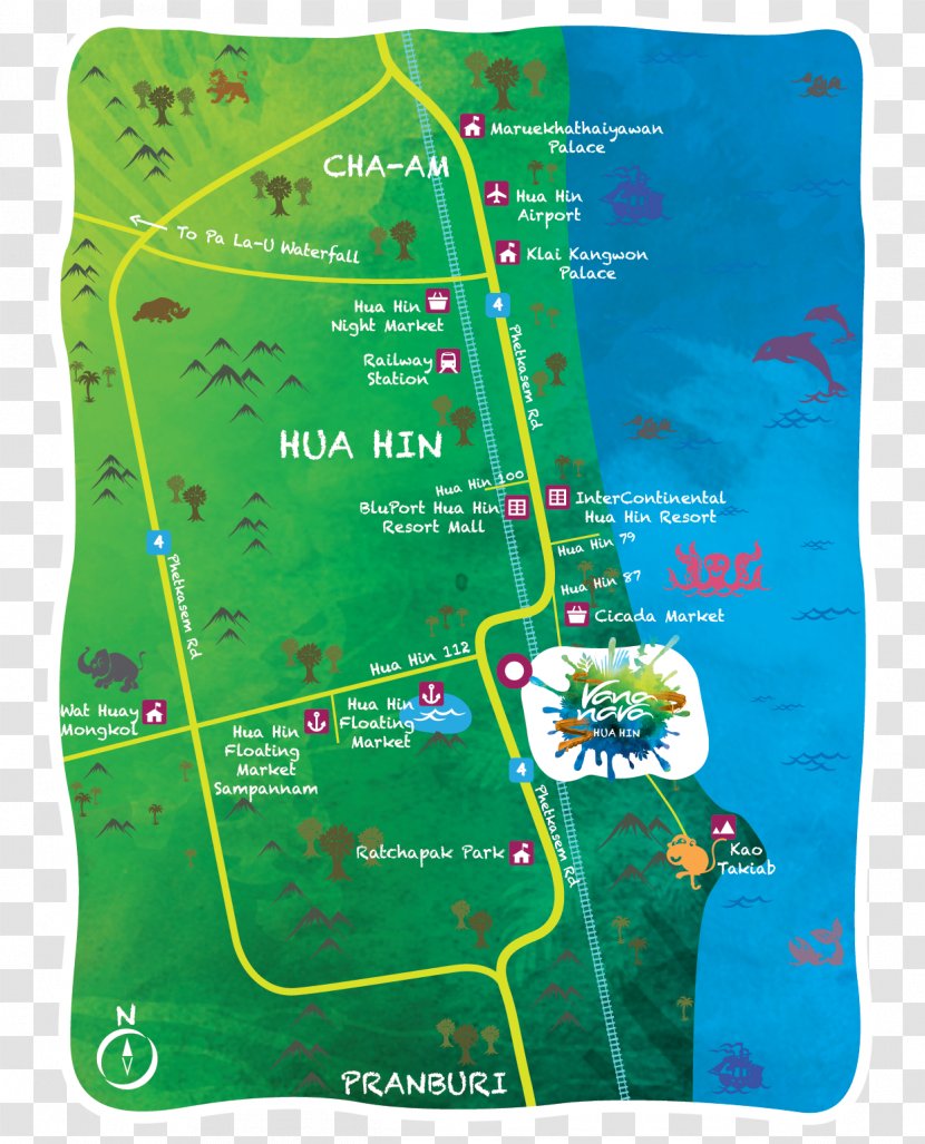 Vana Nava Hua Hin Water Jungle Rajabhakti Park Pattaya Map Transparent PNG