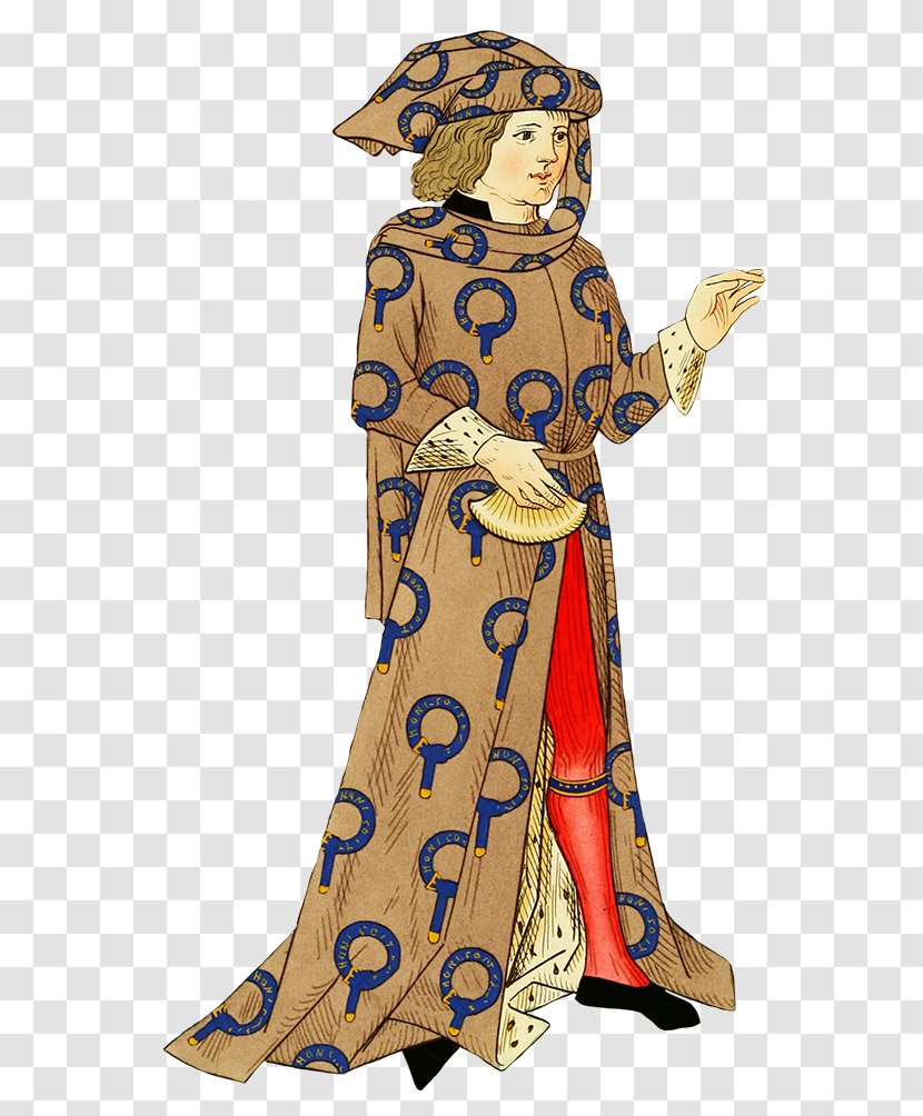 High Middle Ages Late Clothing 14th Century - Early Modern Period - Medieval Clipart Transparent PNG