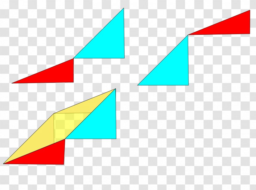 Missing Square Puzzle Triangle Area Paradox Mathematics - Logo Shape Transparent PNG