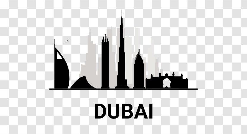 Burj Khalifa Skyline Line Art Silhouette Architecture - Metropolis - City Landmarks Transparent PNG