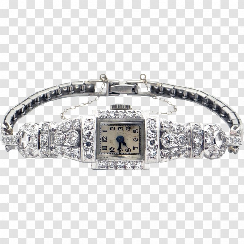 Bracelet Watch Strap Bling-bling Silver - Platinum Transparent PNG