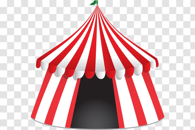 Tent Circus Clip Art - Vector Striped Transparent PNG