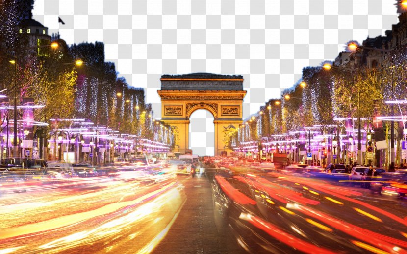 Champs-xc9lysxe9es Arc De Triomphe Eiffel Tower Place La Concorde Arch Of Triumph - Monument - Paris, France Eight Transparent PNG